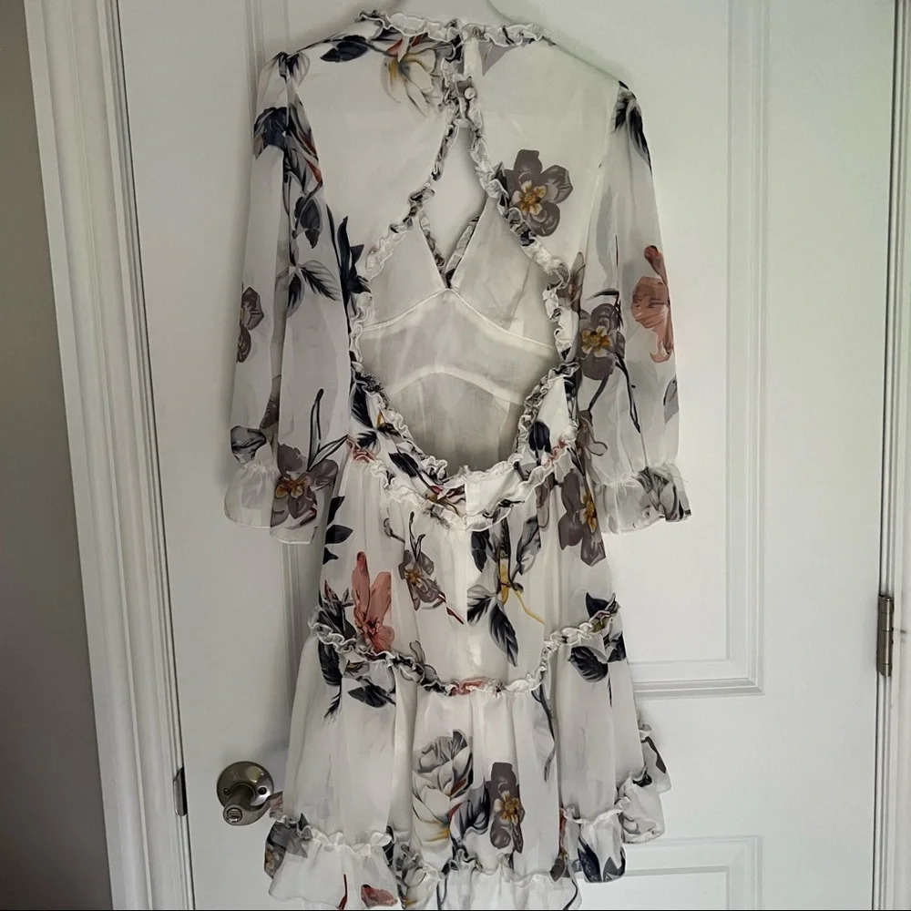 Style Rack Ruffle Mini  Dress Floral size small - Picture 11 of 14